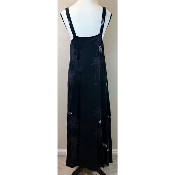 NWT Veda "Tropical" Long Flowing Nirvana Maxi Dark Cottagecore Dress Women's M - Picture 6 of 13